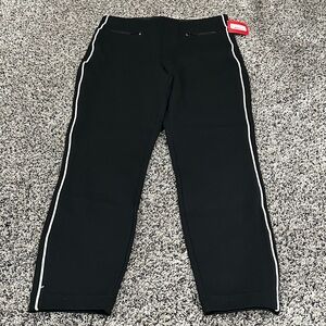 SPANX women’s Black ankle pants with White Accents